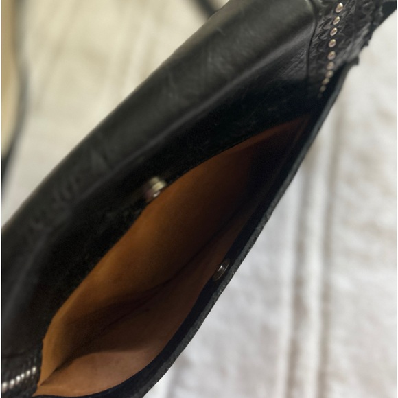 NWOT Patricia Nash Black Leather Hand Tooled Shoulder Bag Crossbody Purse Cover - Picture 16 of 17